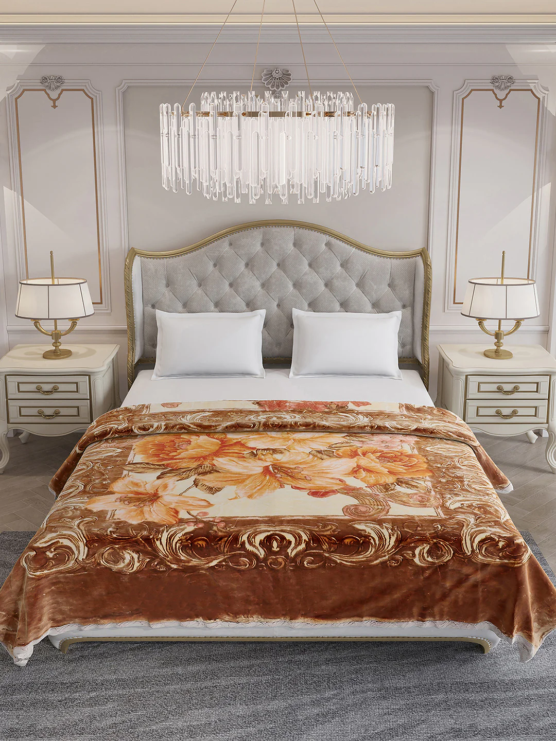 Printed Double Bed Reversible Blanket 3 Ply, 1516 GSM, 8 kg (Superimo) - Image 3