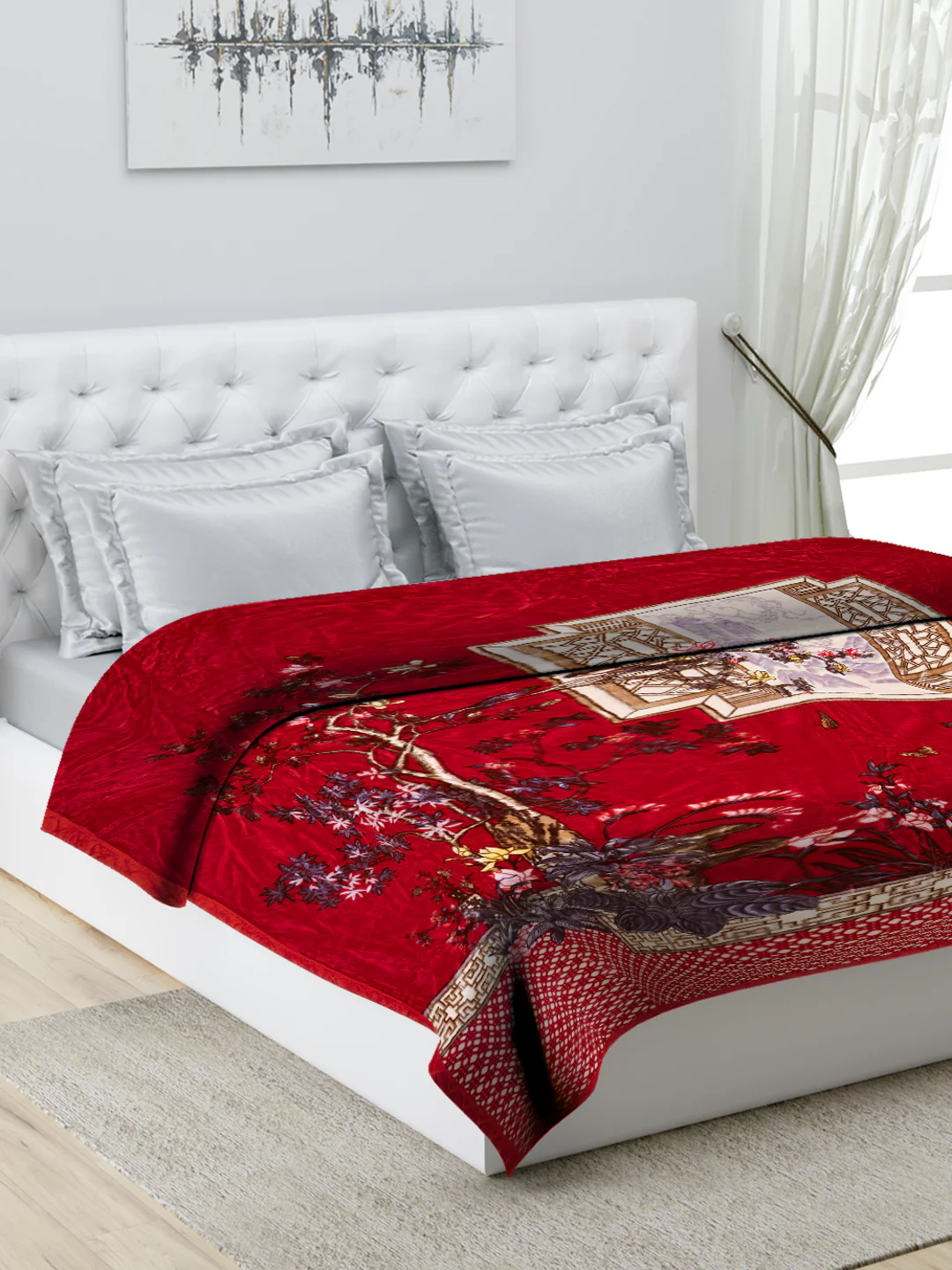 Printed Double Bed Blanket for Heavy Winter -1 Ply - Image 9