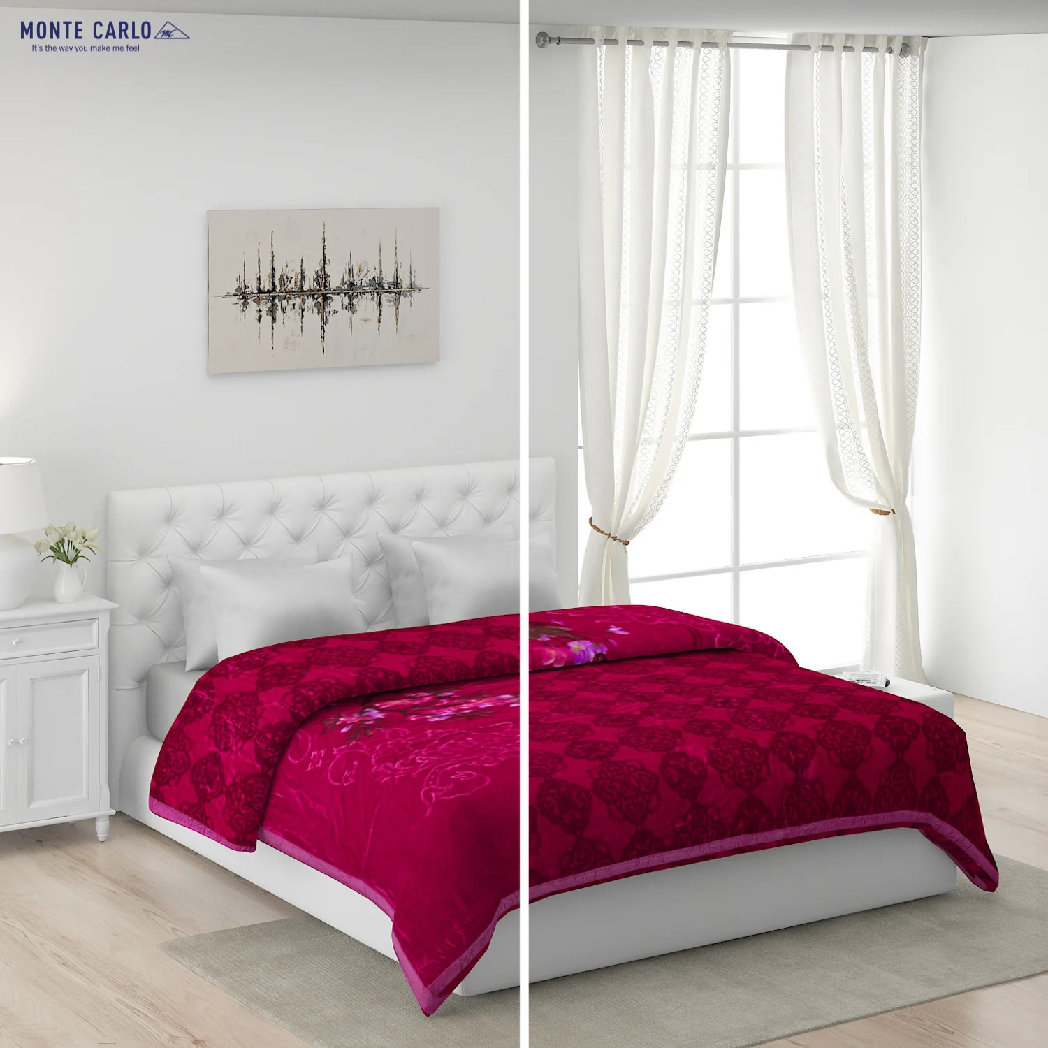 Printed Double Bed Blanket for Heavy Winter -2 Ply - Image 2