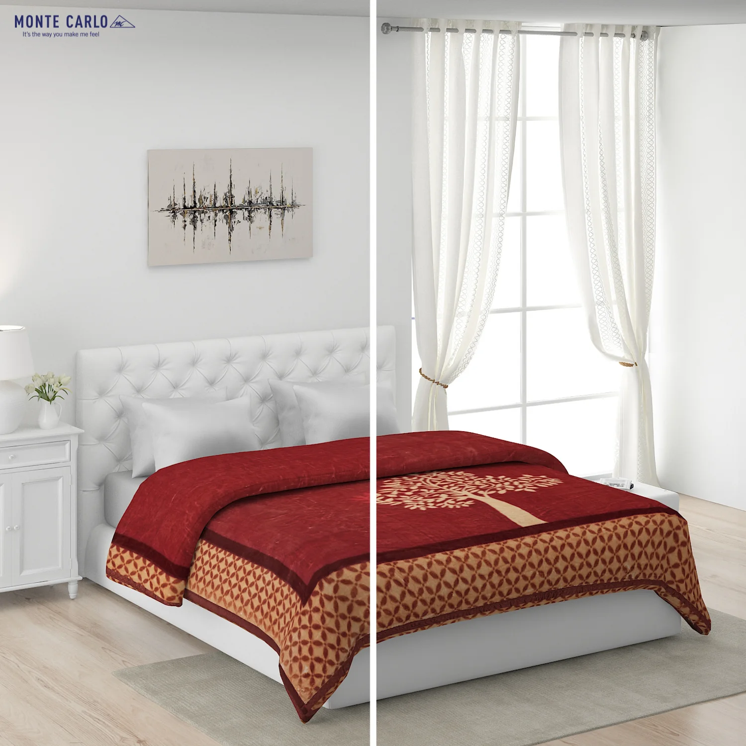 Printed Double Bed Blanket for Heavy Winter -2 Ply - Image 2