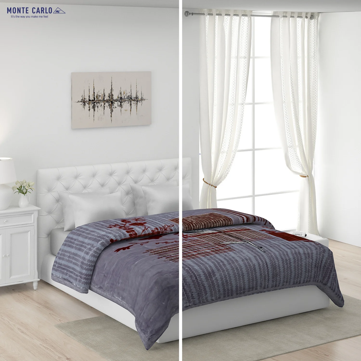 Printed Double Bed Blanket for Heavy Winter -2 Ply - Image 2