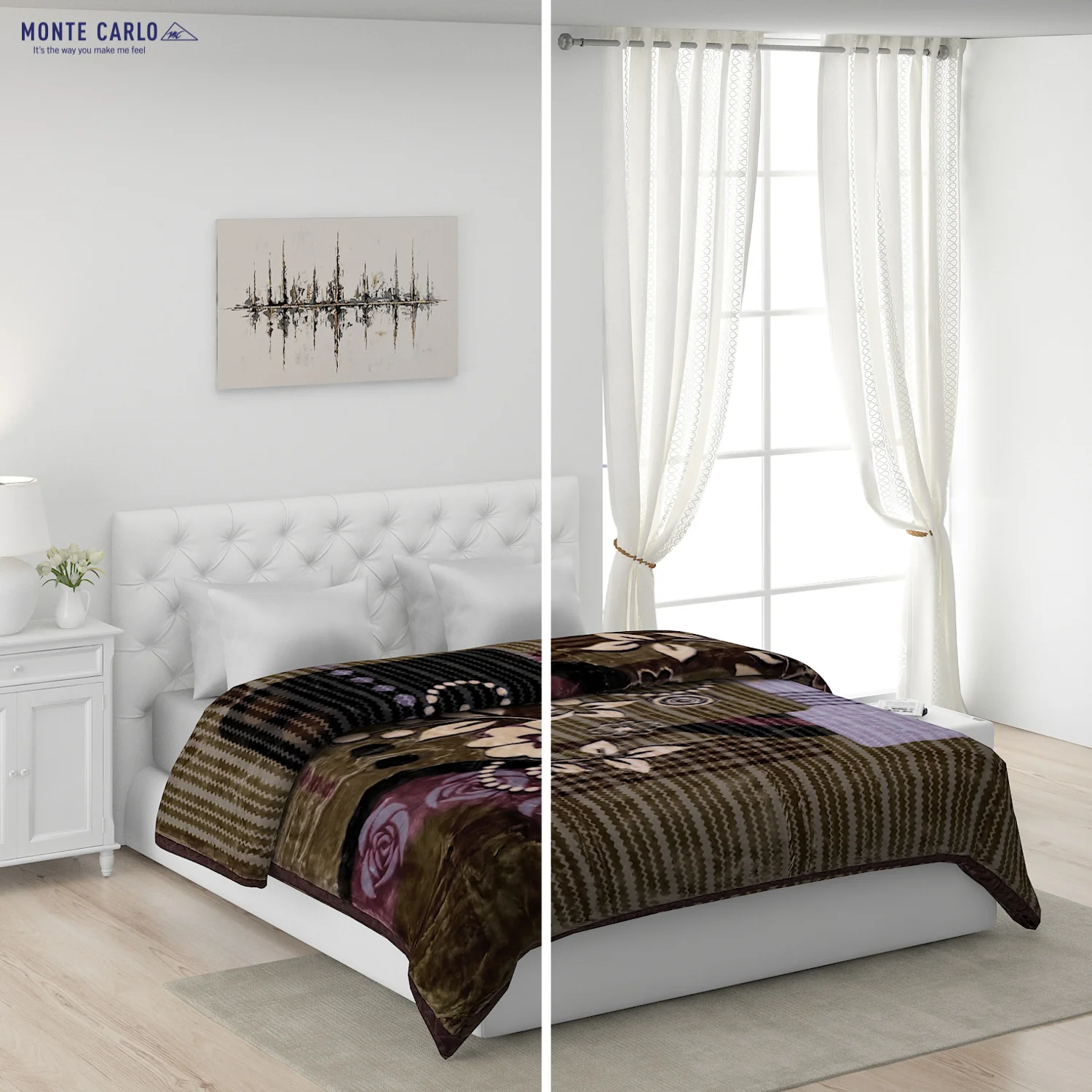 Printed Double Bed Blanket for Heavy Winter -2 Ply - Image 2