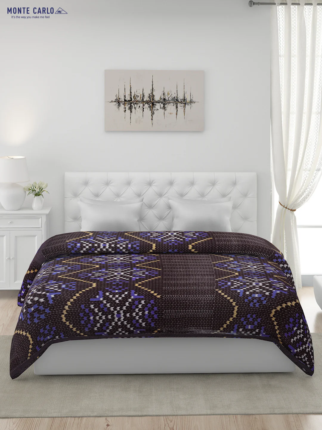 Printed Double Bed Blanket for Heavy Winter -2 Ply - Image 2