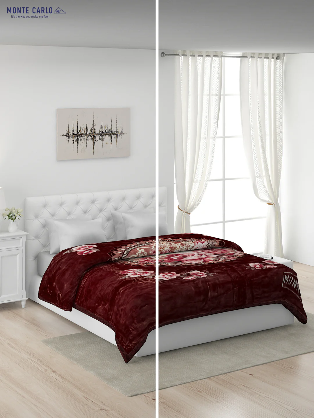 Printed Double Bed Blanket for Heavy Winter -2 Ply - Image 2