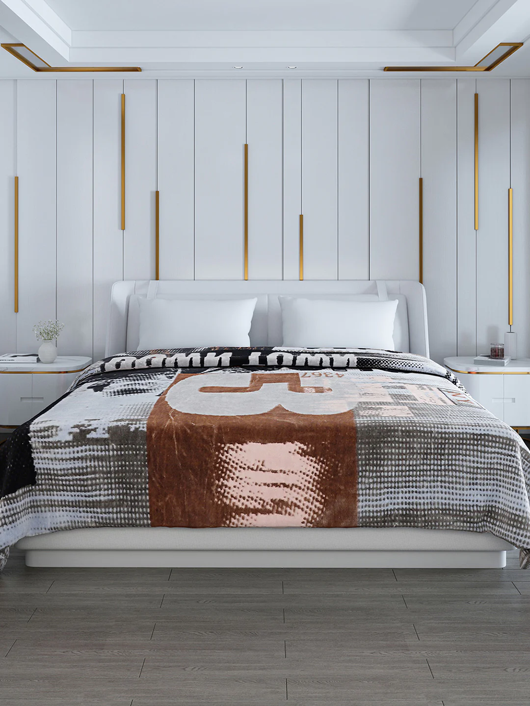 Printed Double Bed Blanket for Heavy Winter -2 Ply - Image 2