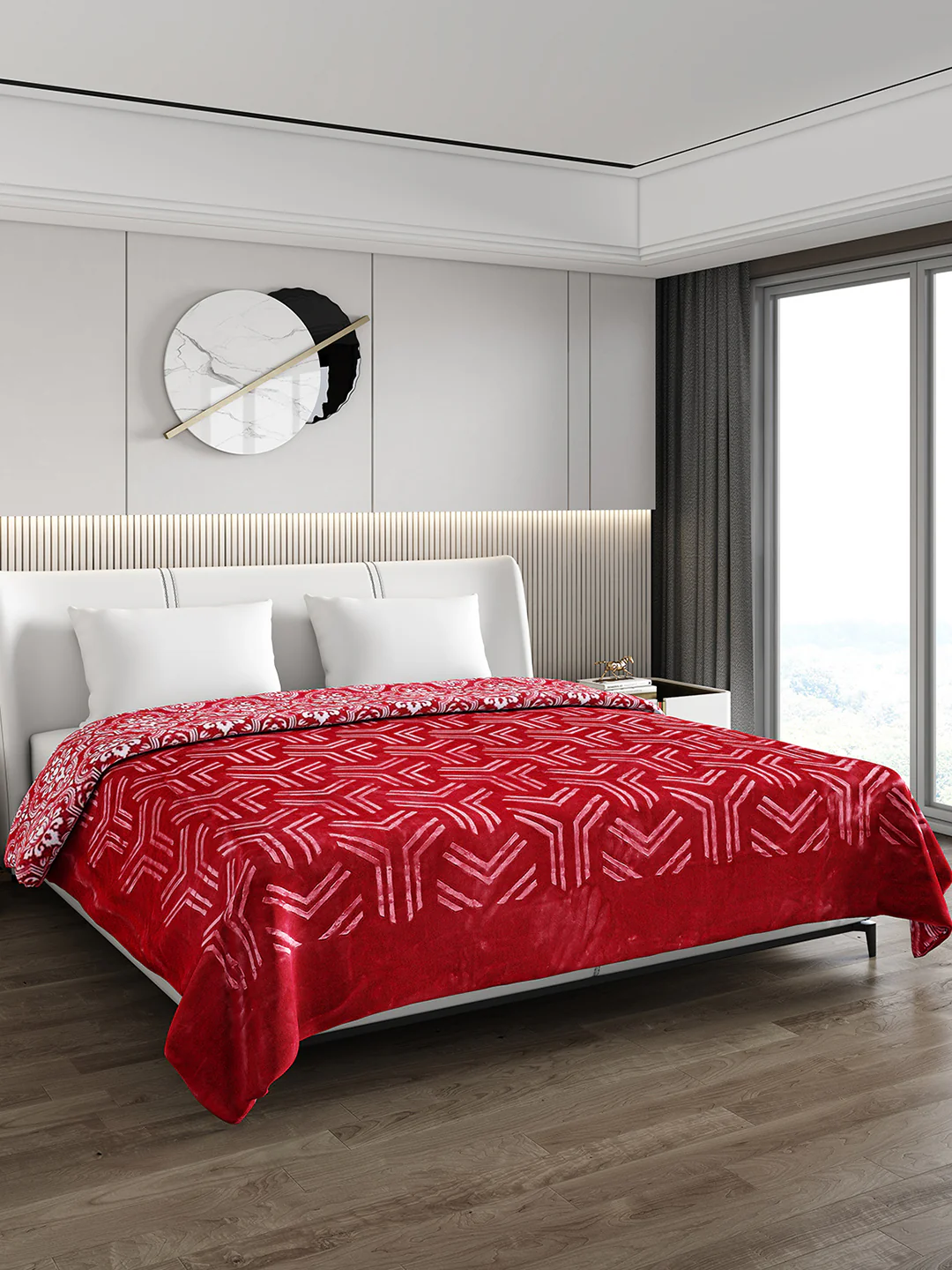 Printed Double Bed Blanket for Heavy Winter -2 Ply - Image 4