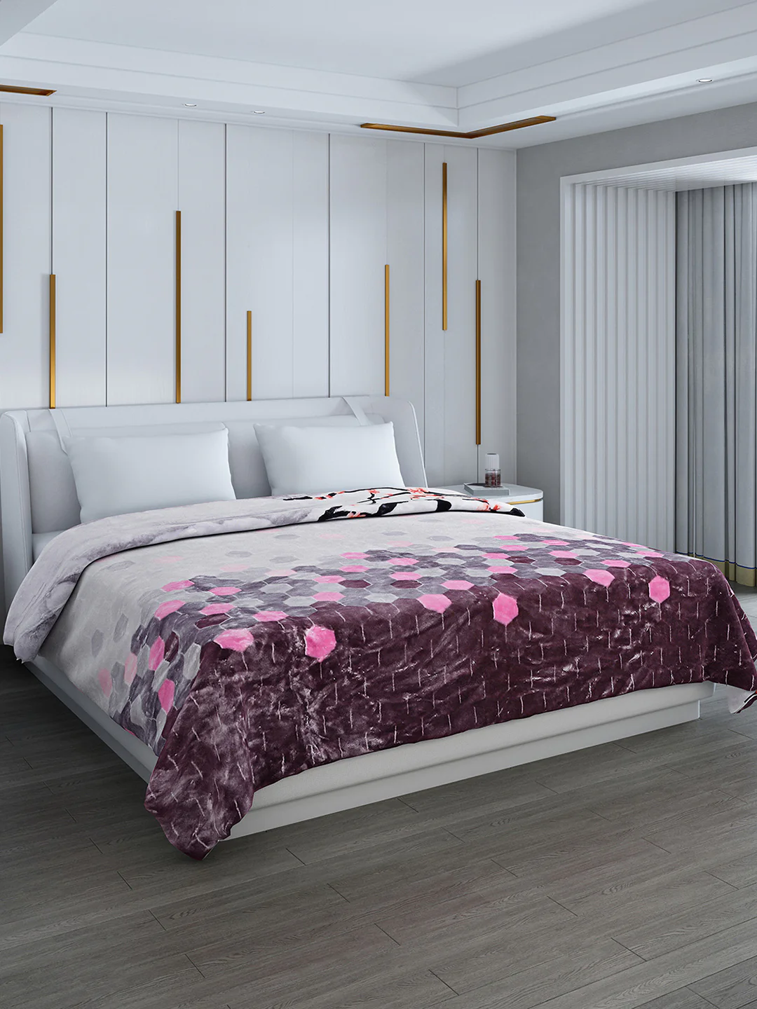 Printed Double Bed Blanket for Heavy Winter -2 Ply - Image 4