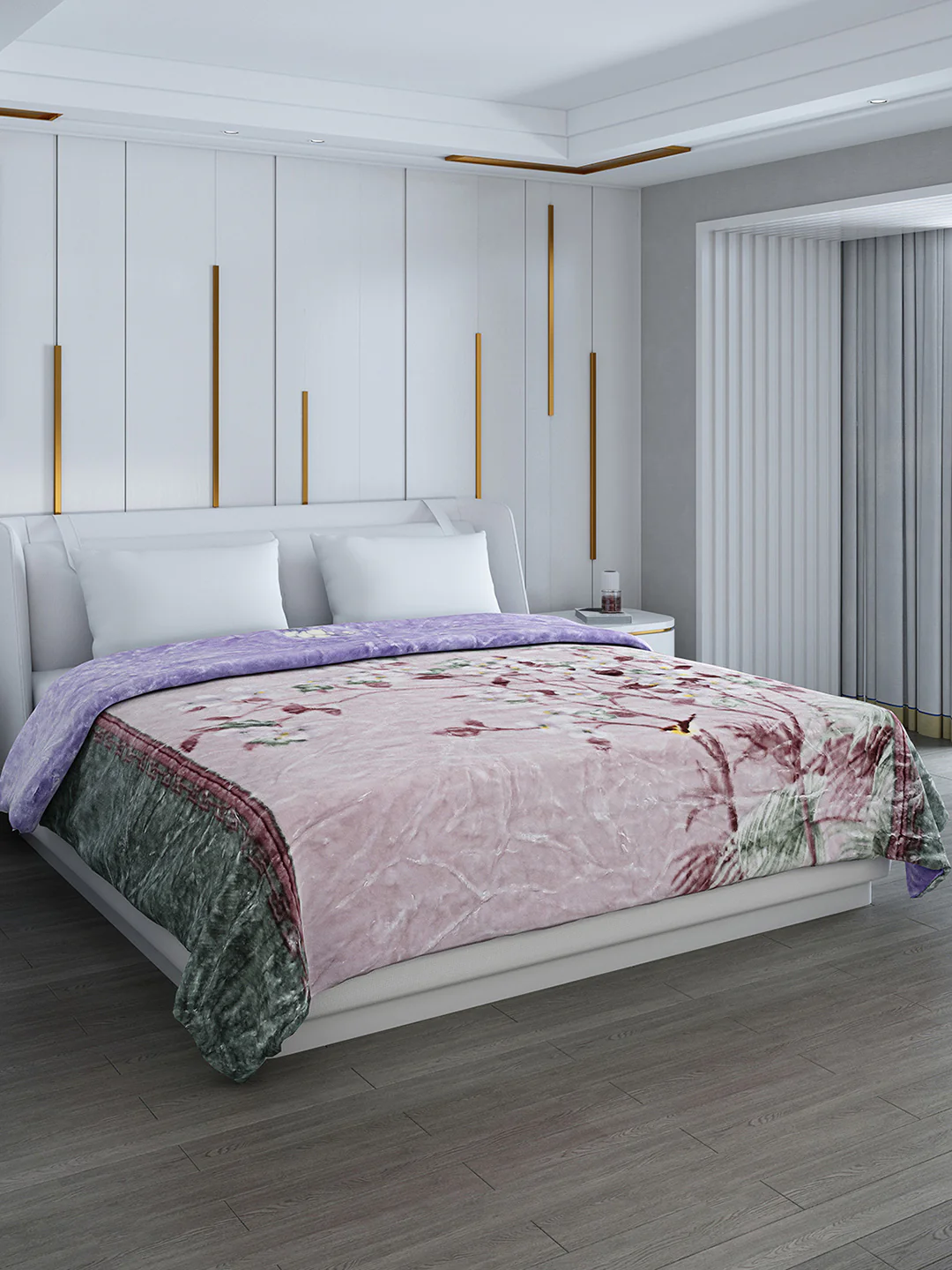 Printed Double Bed Blanket for Heavy Winter -2 Ply - Image 5