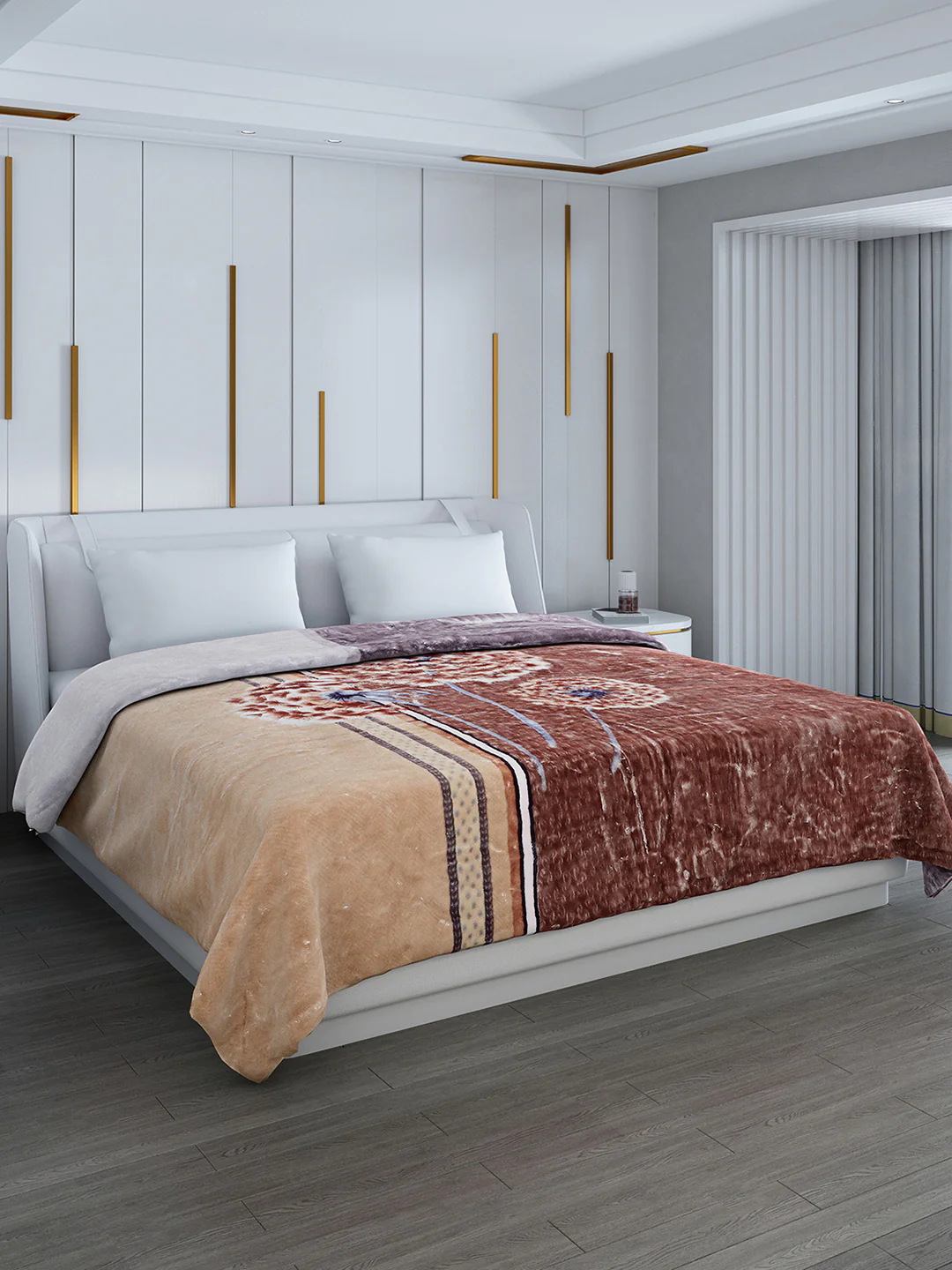 Printed Double Bed Blanket for Heavy Winter -2 Ply - Image 5