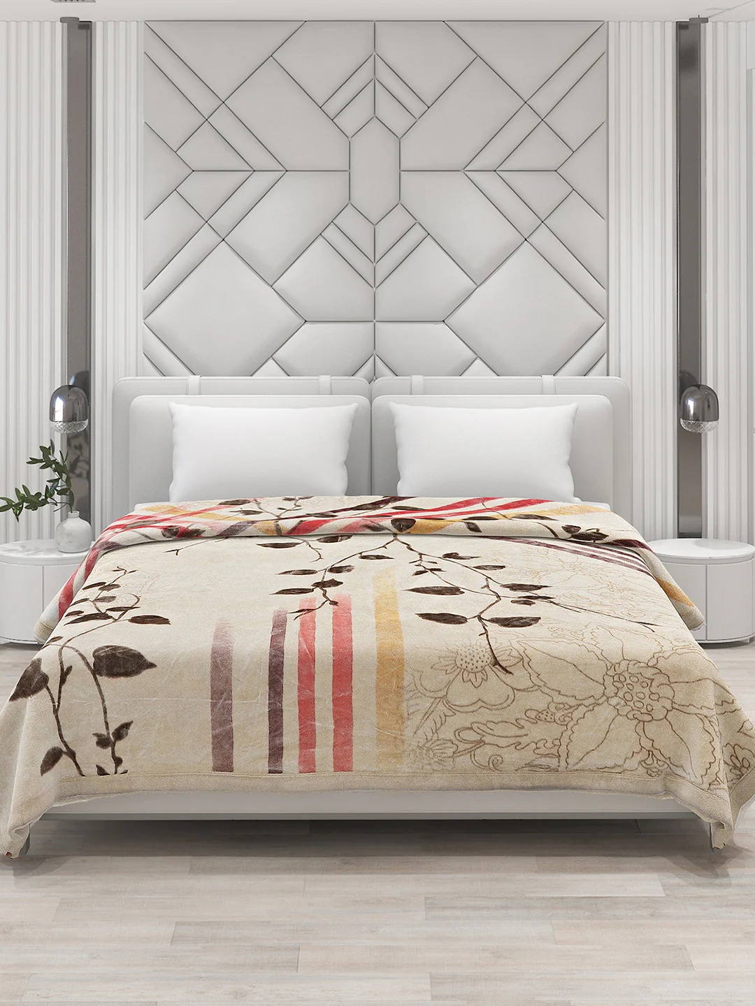 Printed Double Bed Blanket for Heavy Winter -3 Ply - Image 3