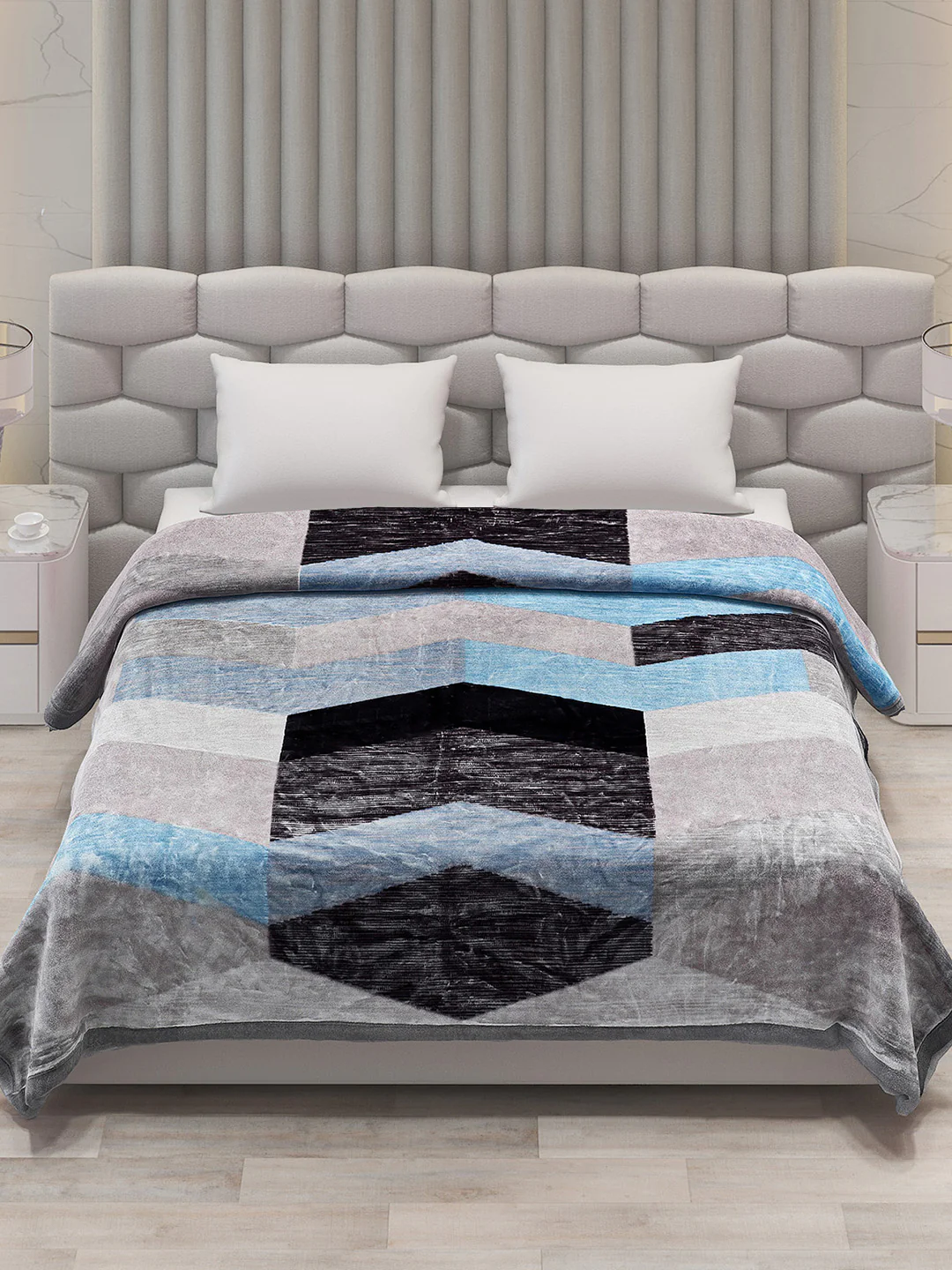 Printed Double Bed Blanket for Heavy Winter -3 Ply - Image 2
