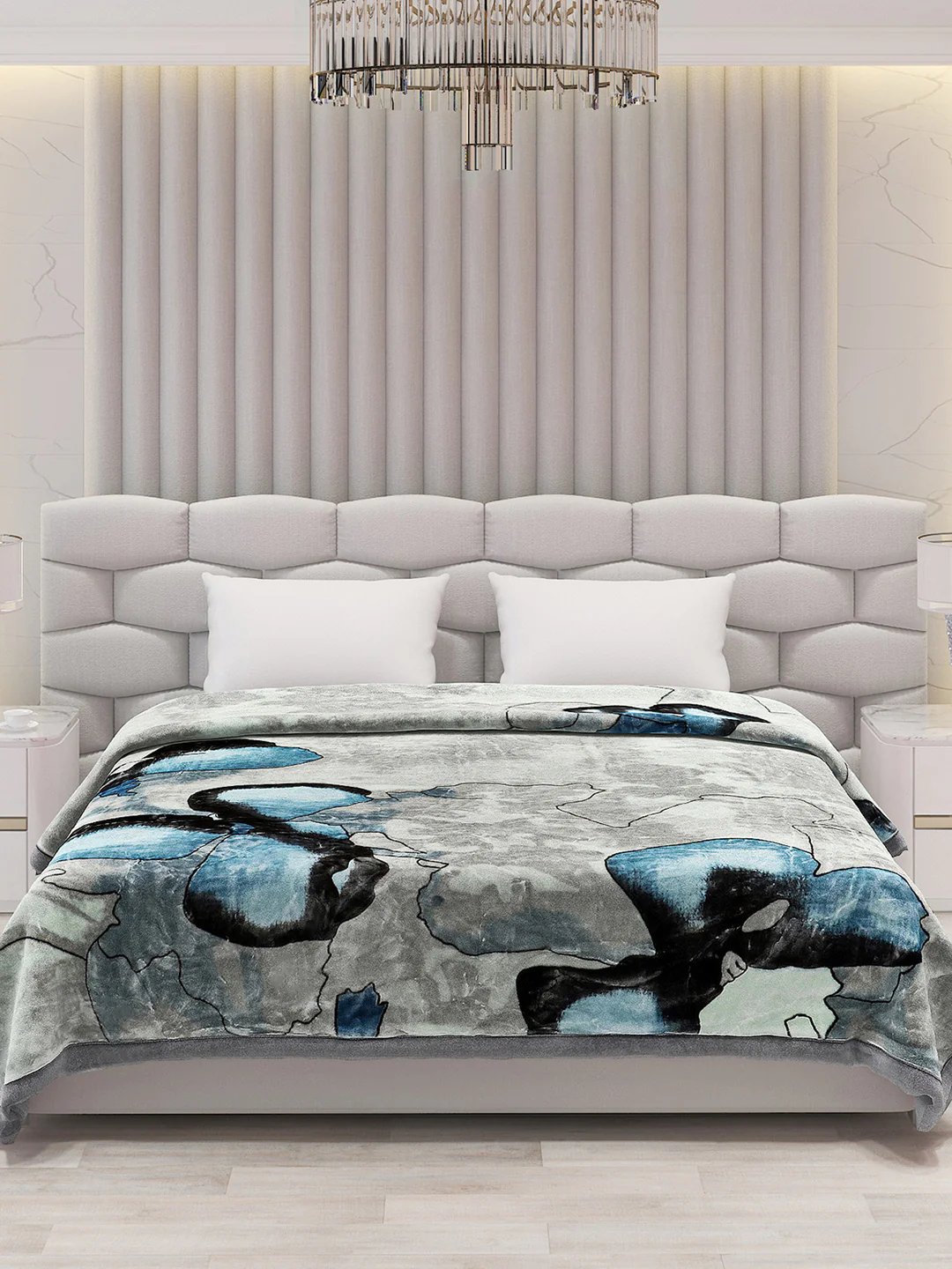Printed Double Bed Blanket for Heavy Winter -3 Ply - Image 3