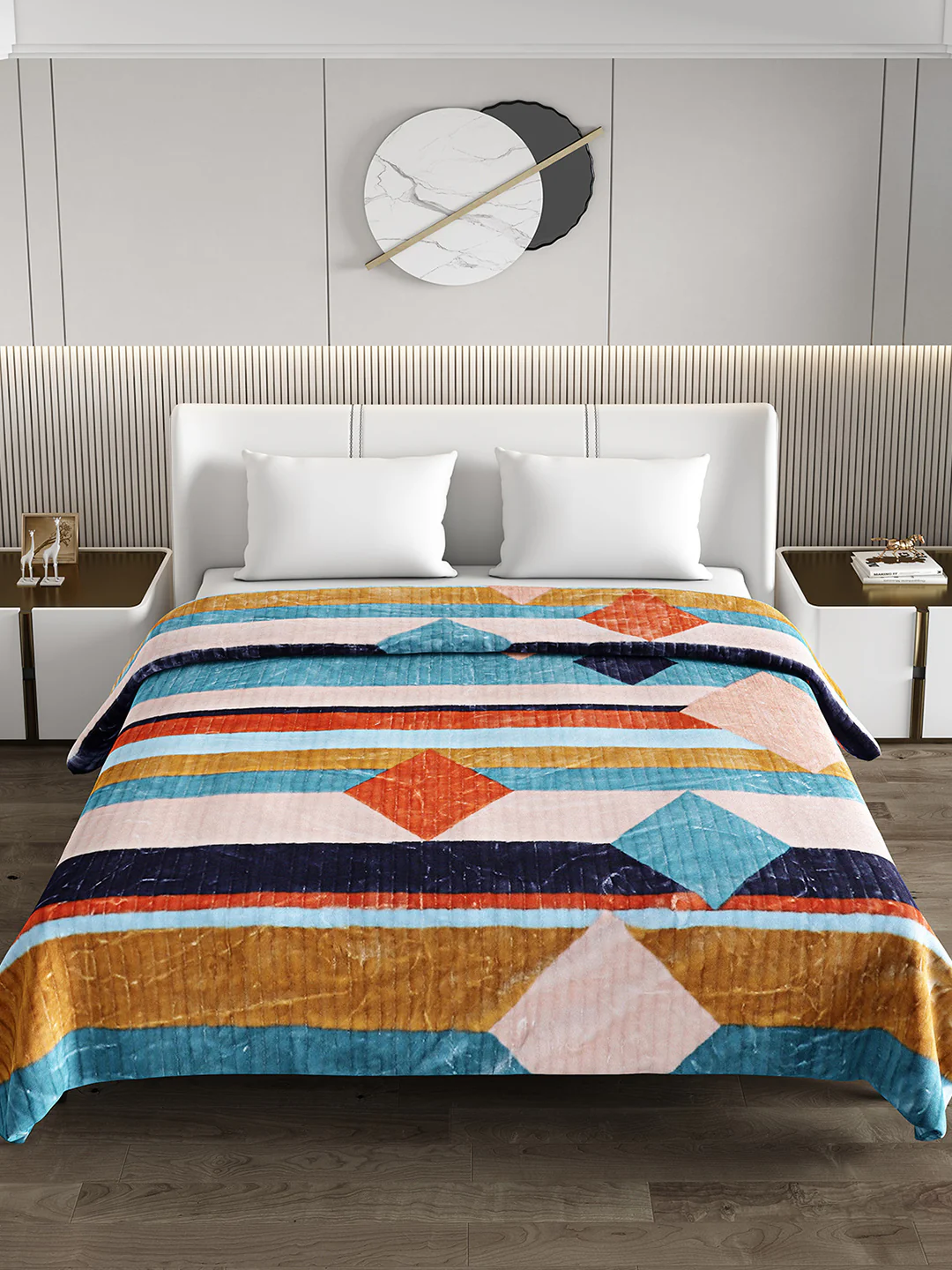 Printed Double Bed Blanket for Heavy Winter -3 Ply - Image 3