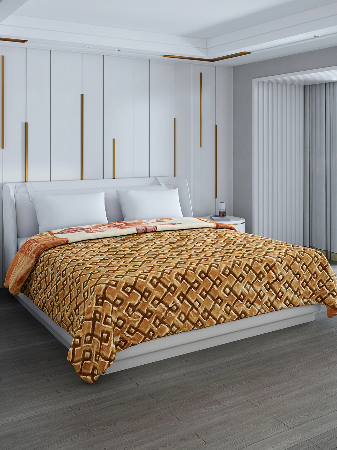 Printed Double Bed Blanket for Heavy Winter -3 Ply - Image 5