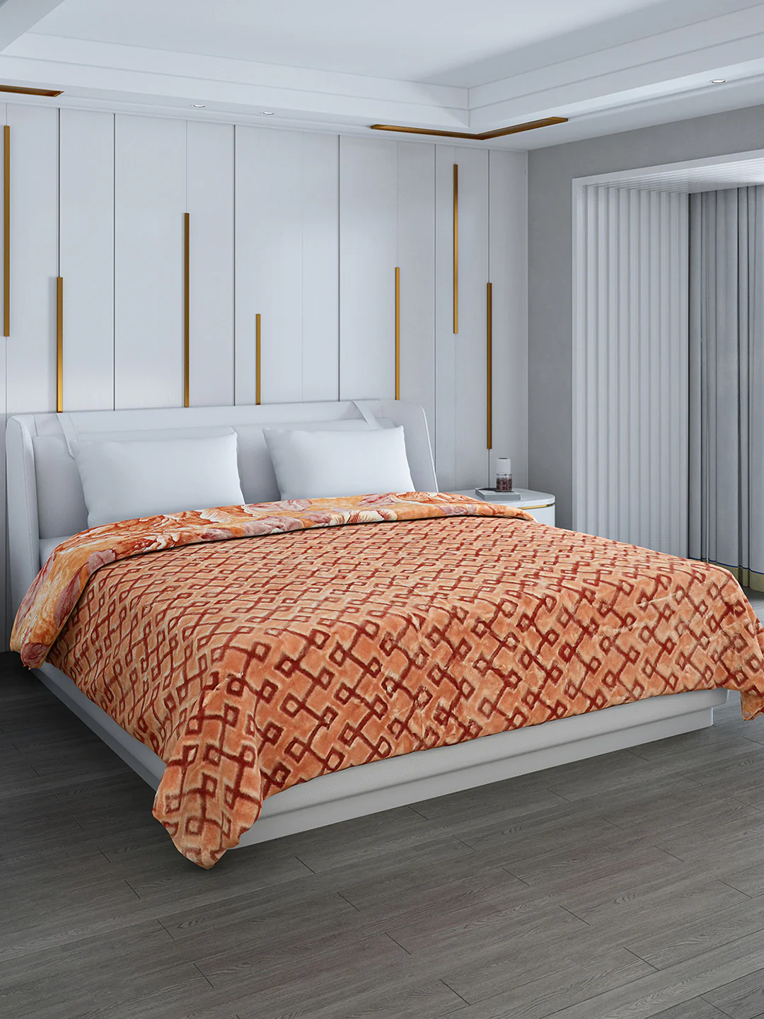 Printed Double Bed Blanket for Heavy Winter -3 Ply - Image 5