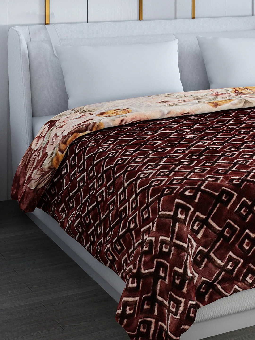 Printed Double Bed Blanket for Heavy Winter -3 Ply - Image 6