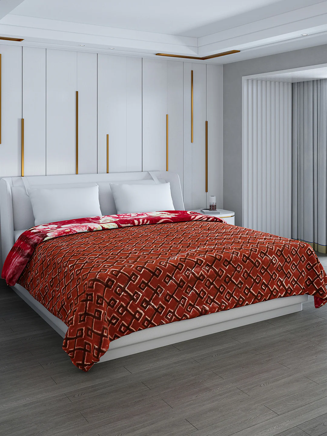 Printed Double Bed Blanket for Heavy Winter -3 Ply - Image 5