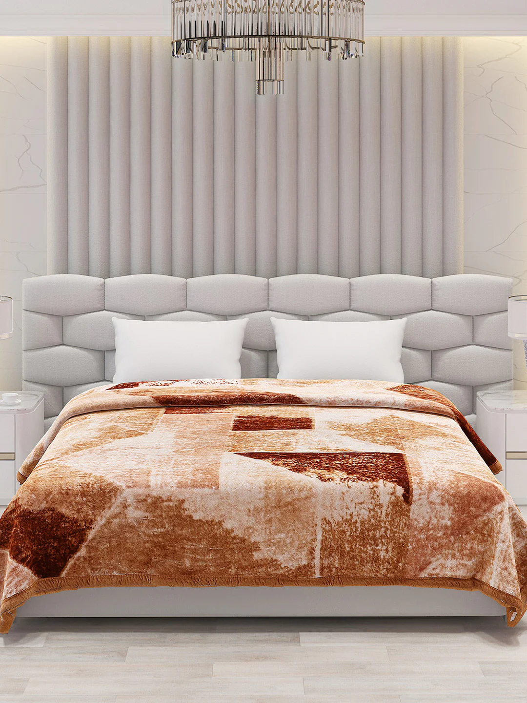 Printed Double Bed Blanket for Mild Winter -1 Ply - Image 3