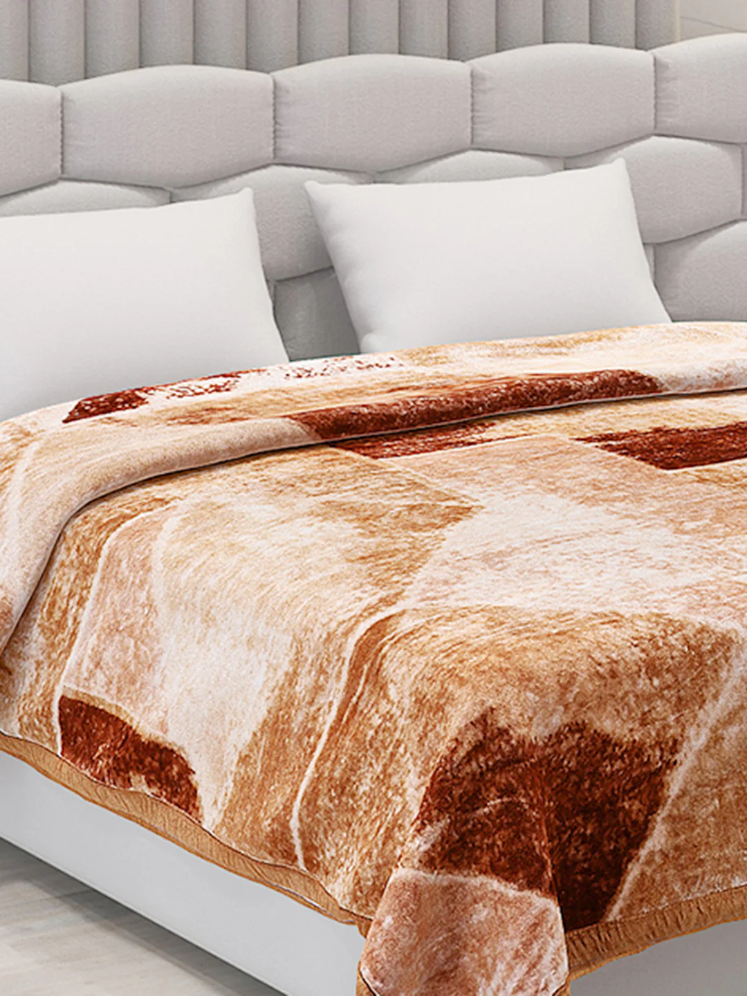 Printed Double Bed Blanket for Mild Winter -1 Ply - Image 4