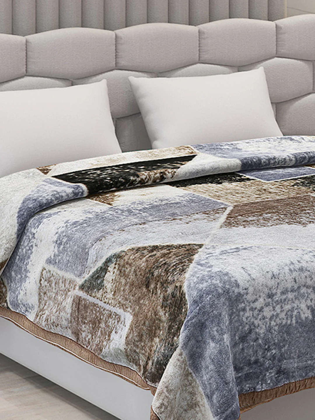 Printed Double Bed Blanket for Mild Winter -1 Ply - Image 4