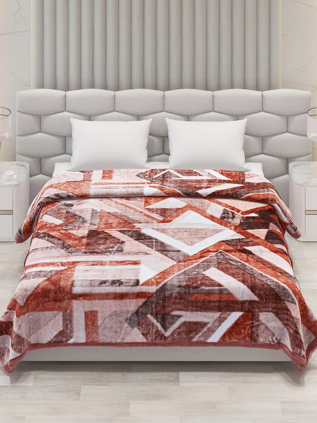 Printed Double Bed Blanket for Mild Winter -1 Ply - Image 2
