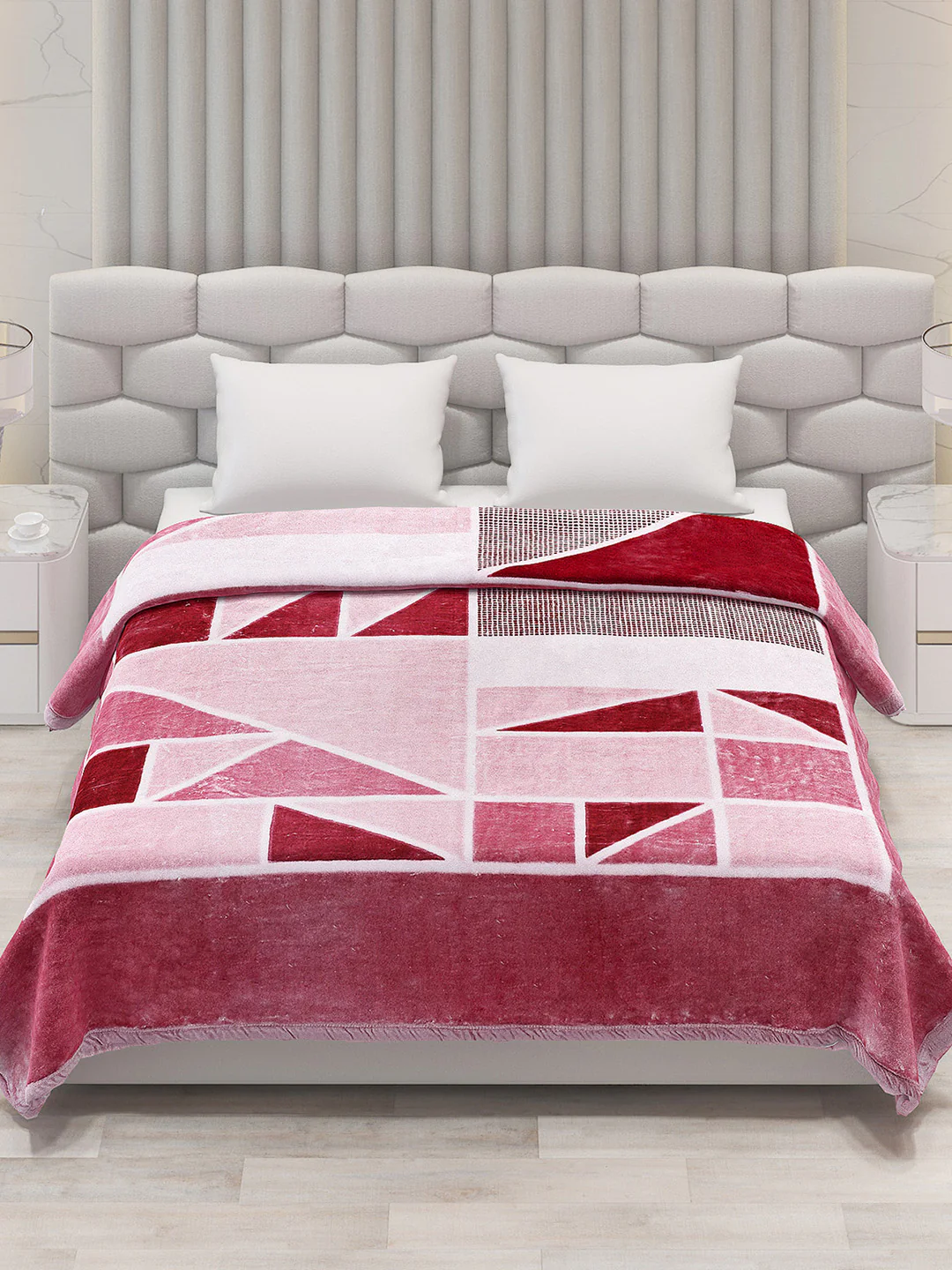 Printed Double Bed Blanket for Mild Winter -1 Ply - Image 2