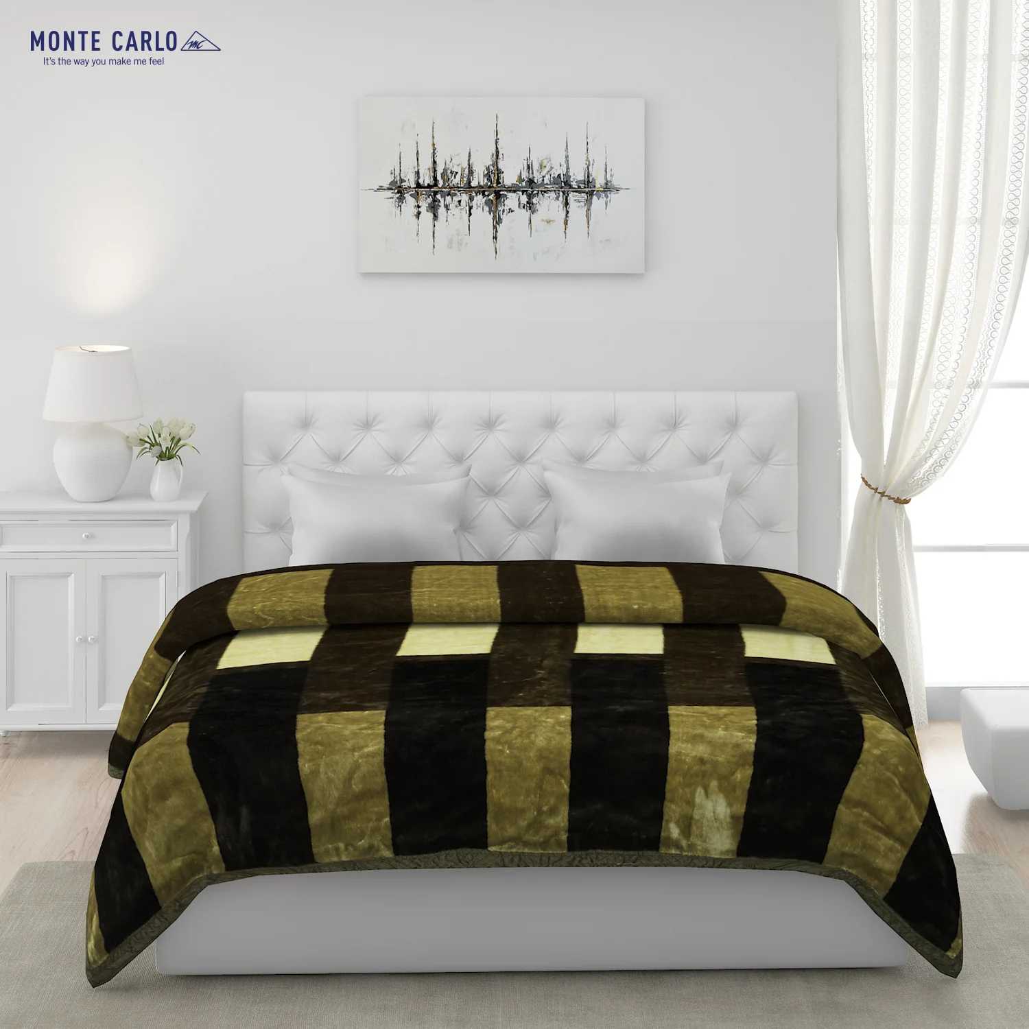 Printed Double Bed Blanket for Mild Winter -1 Ply - Image 2