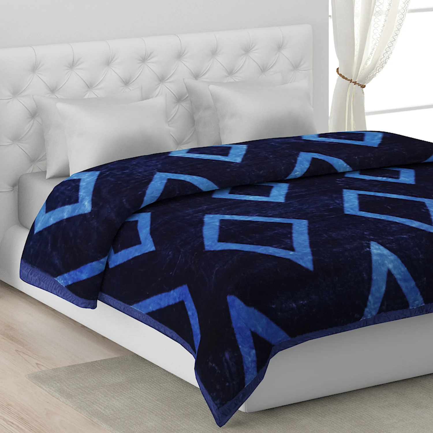 Printed Double Bed Blanket for Mild Winter -1 Ply - Image 9