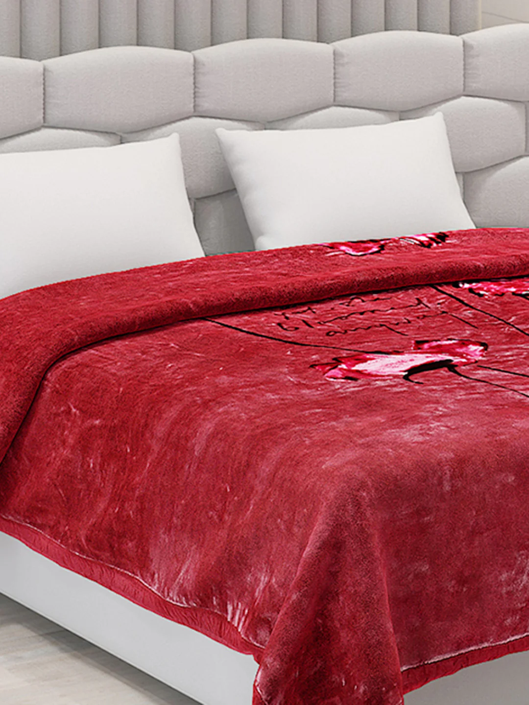 Printed Double Bed Blanket for Mild Winter -1 Ply - Image 4
