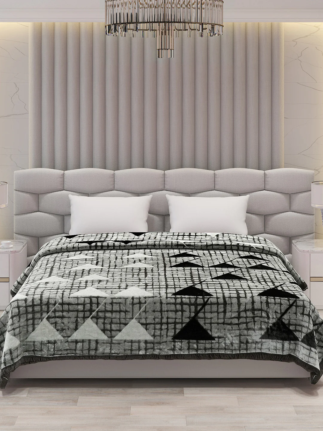Printed Double Bed Blanket for Mild Winter -1 Ply - Image 3