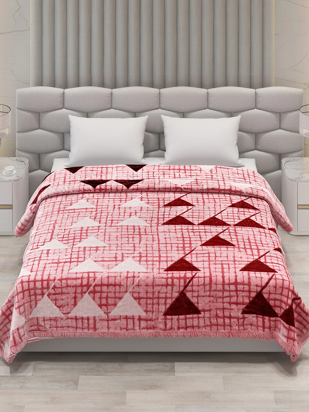 Printed Double Bed Blanket for Mild Winter -1 Ply - Image 2