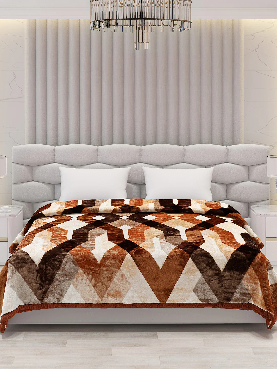 Printed Double Bed Blanket for Mild Winter -1 Ply - Image 3