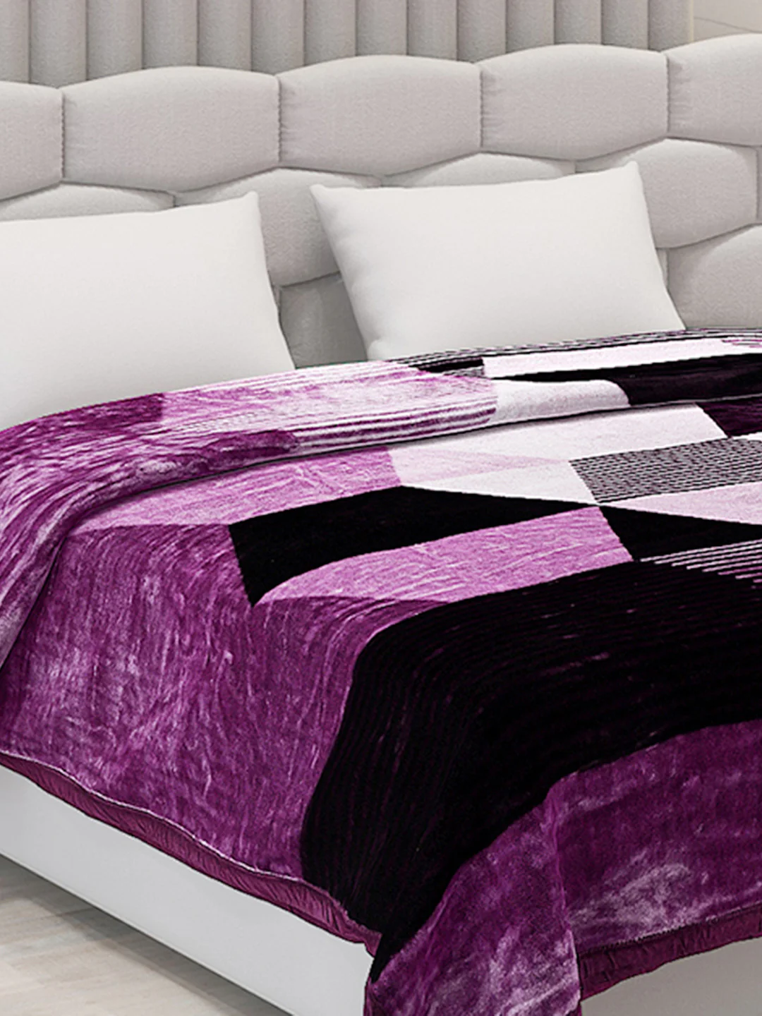Printed Double Bed Blanket for Mild Winter -1 Ply - Image 4
