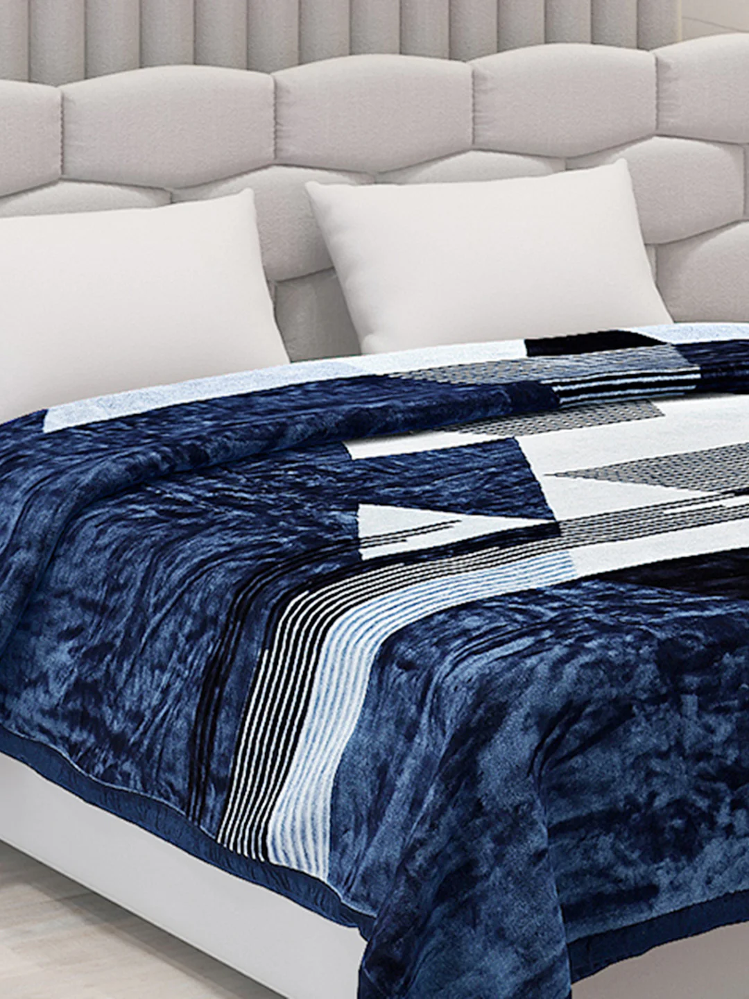 Printed Double Bed Blanket for Mild Winter -1 Ply - Image 4