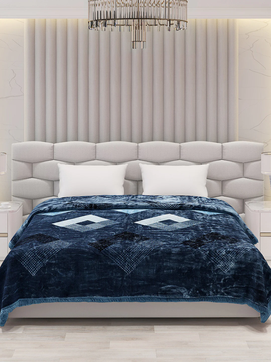 Printed Double Bed Blanket for Mild Winter -1 Ply - Image 3