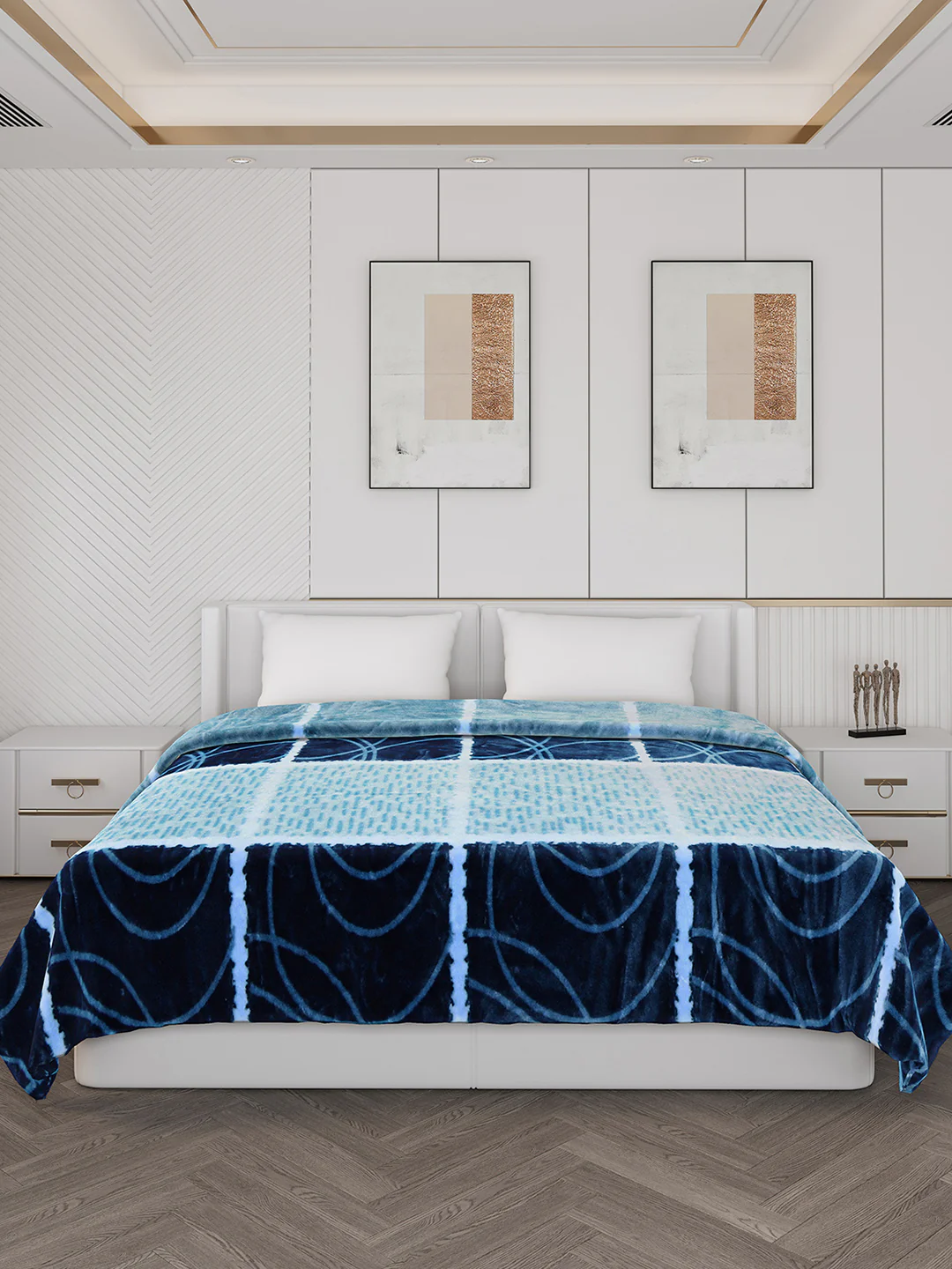Printed Double Bed Blanket for Mild Winter -1 Ply - Image 2