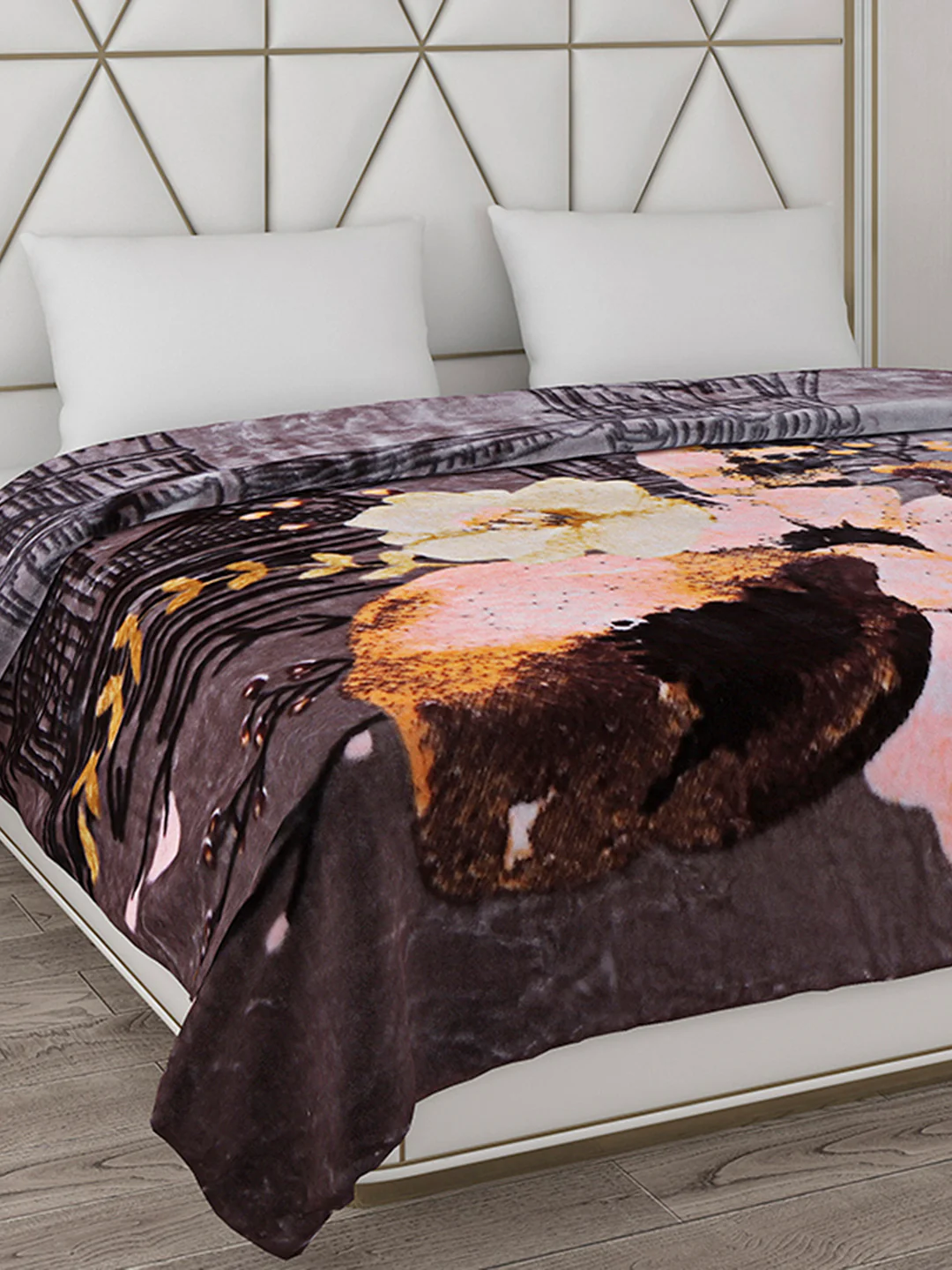 Printed Double Bed Blanket for Mild Winter -1 Ply - Image 4