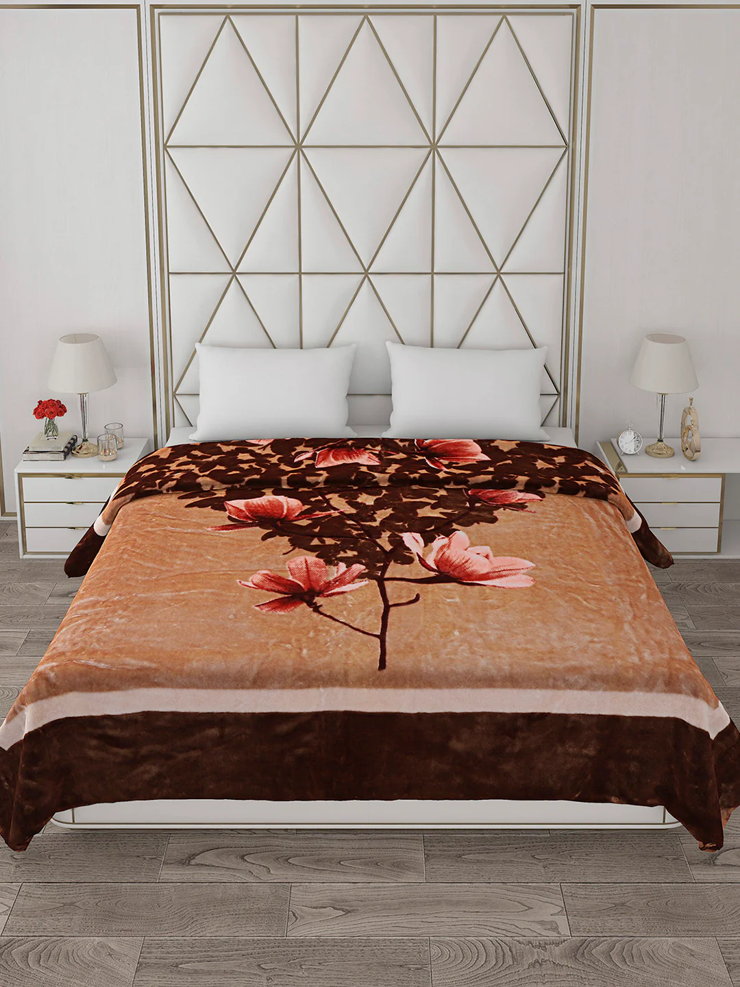 Printed Double Bed Blanket for Mild Winter -1 Ply - Image 3