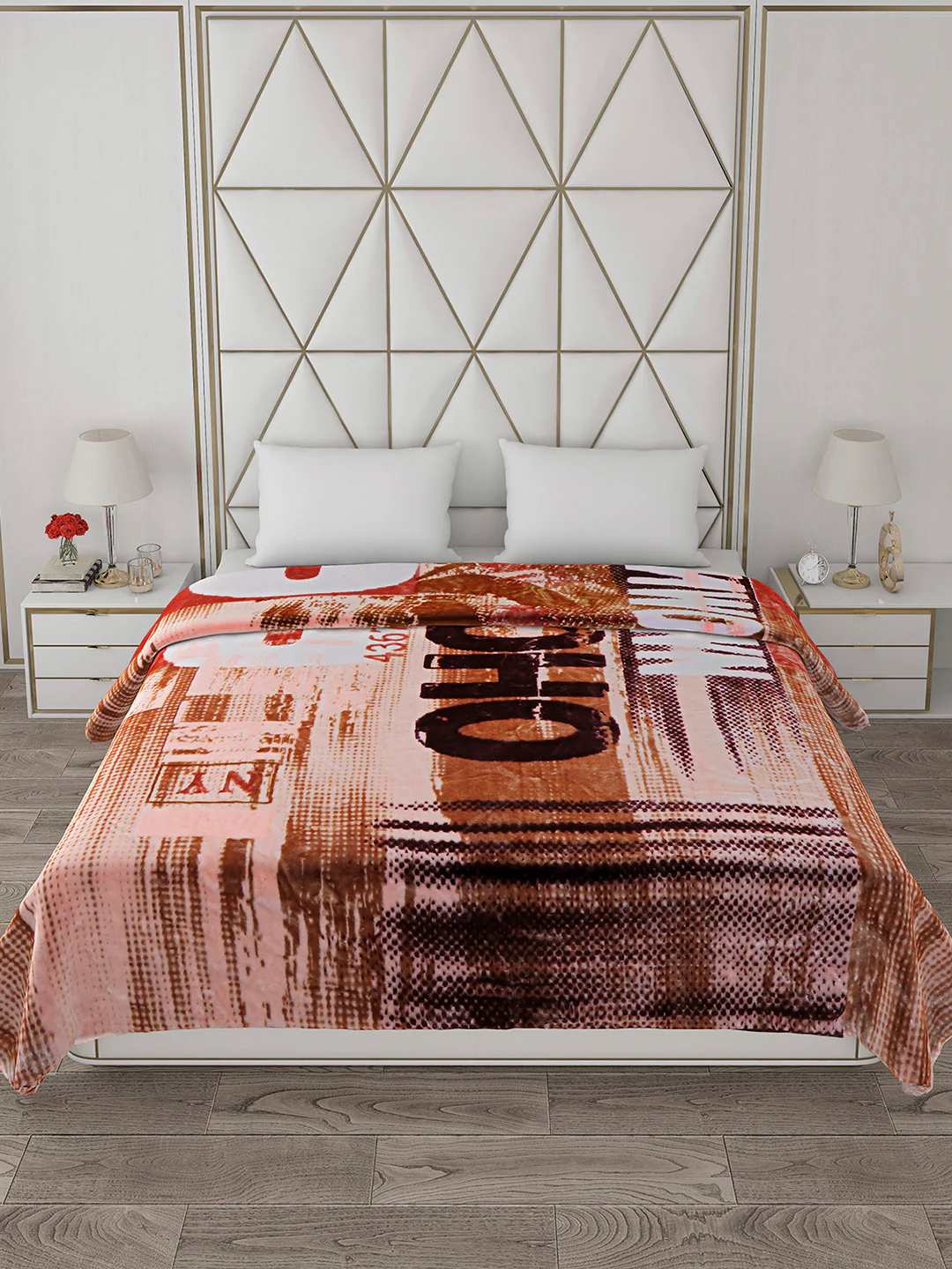 Printed Double Bed Blanket for Mild Winter -1 Ply - Image 3