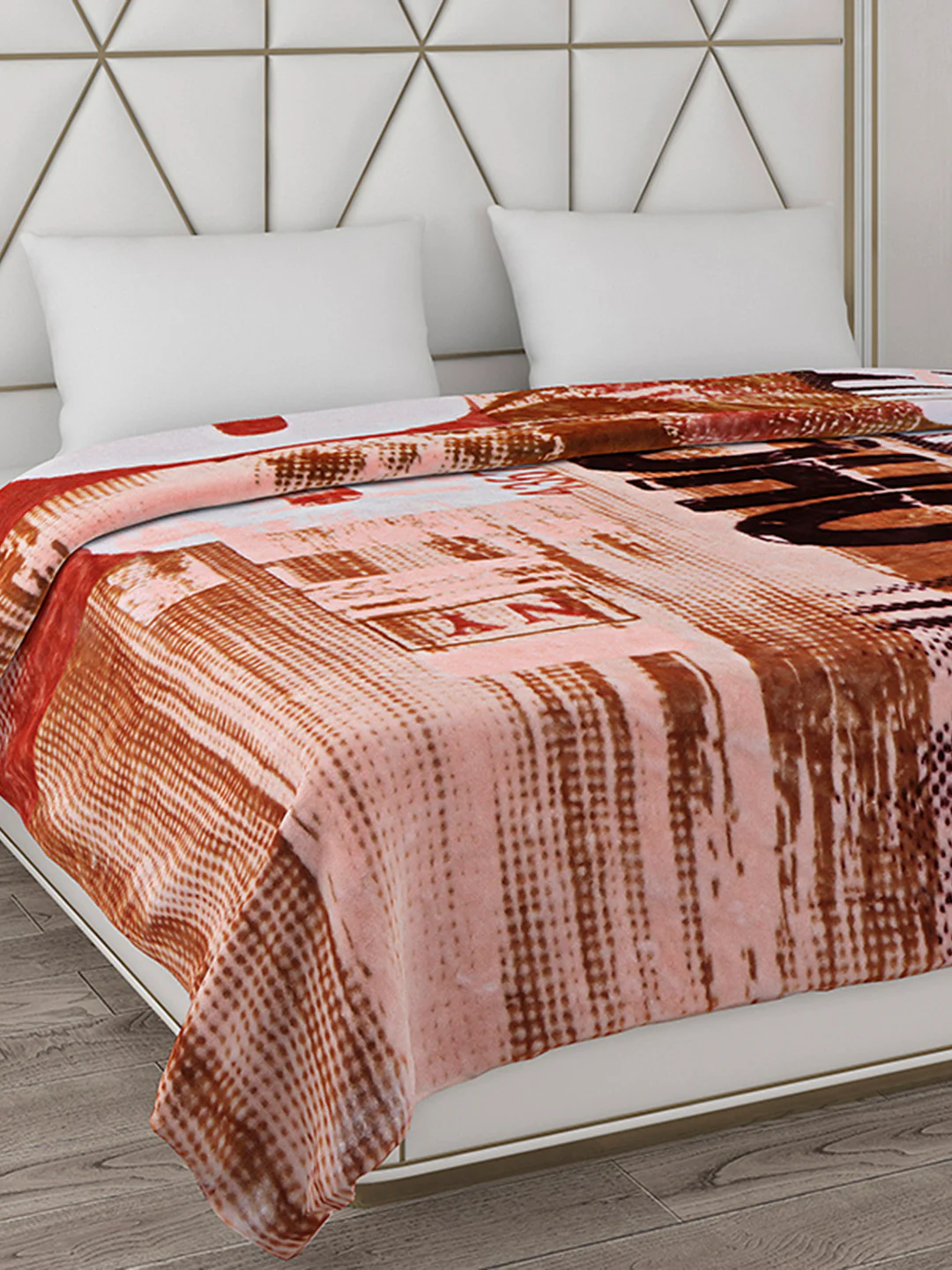 Printed Double Bed Blanket for Mild Winter -1 Ply - Image 4