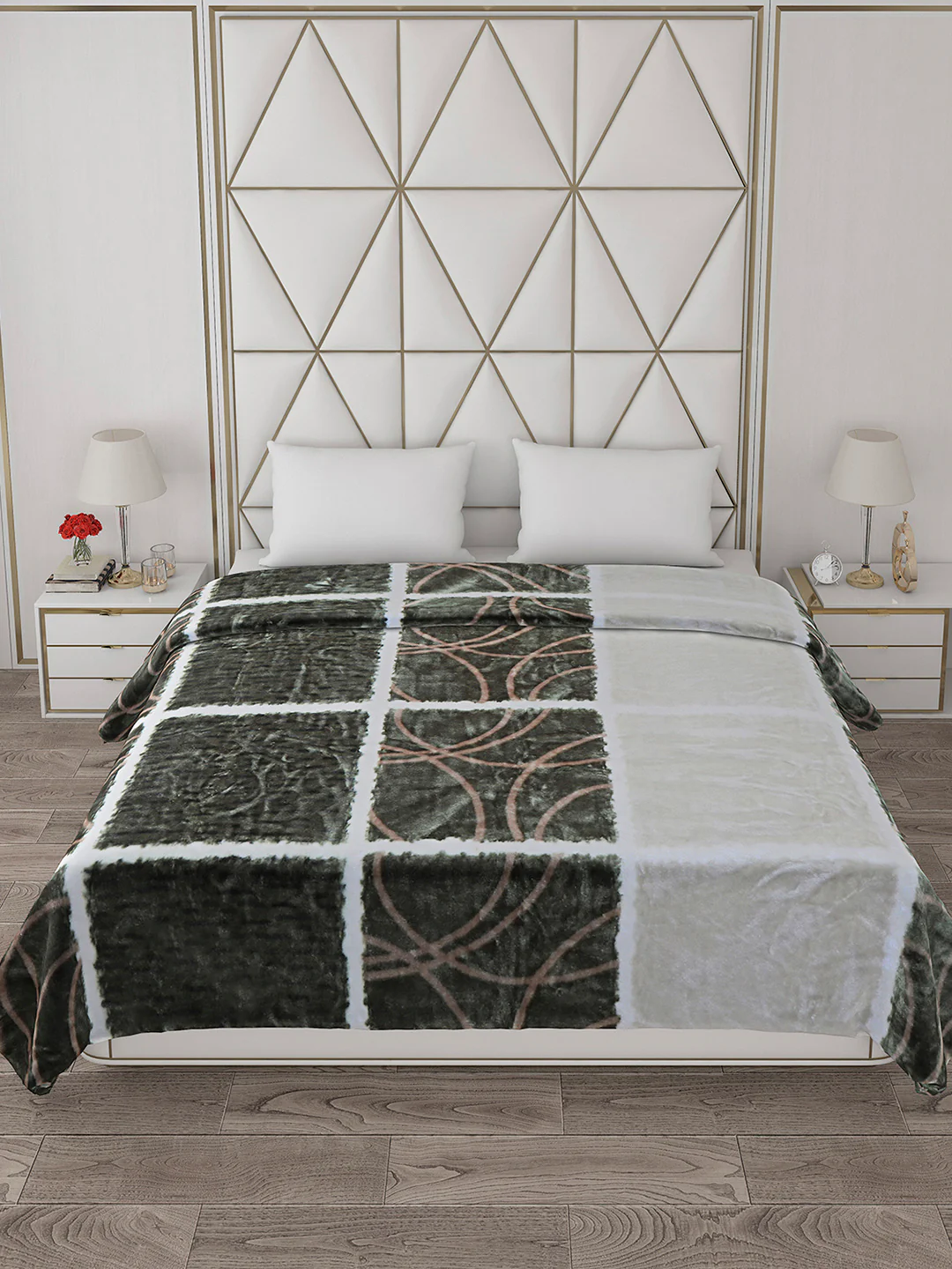 Printed Double Bed Blanket for Mild Winter -1 Ply - Image 3