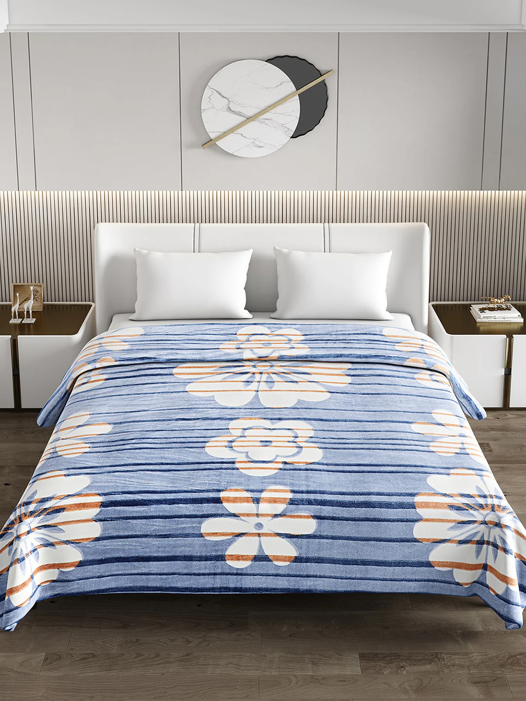 Printed Double Bed Blanket for Mild Winter -1 Ply - Image 3