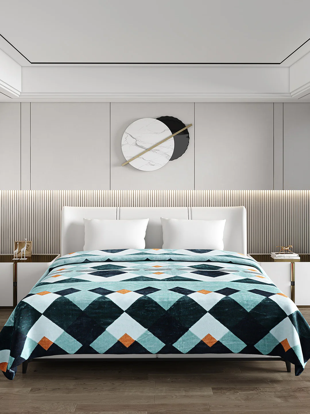 Printed Double Bed Blanket for Mild Winter -1 Ply - Image 2