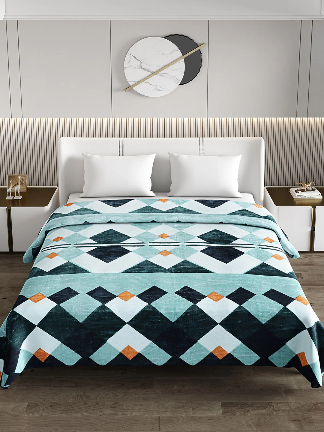 Printed Double Bed Blanket for Mild Winter -1 Ply - Image 3