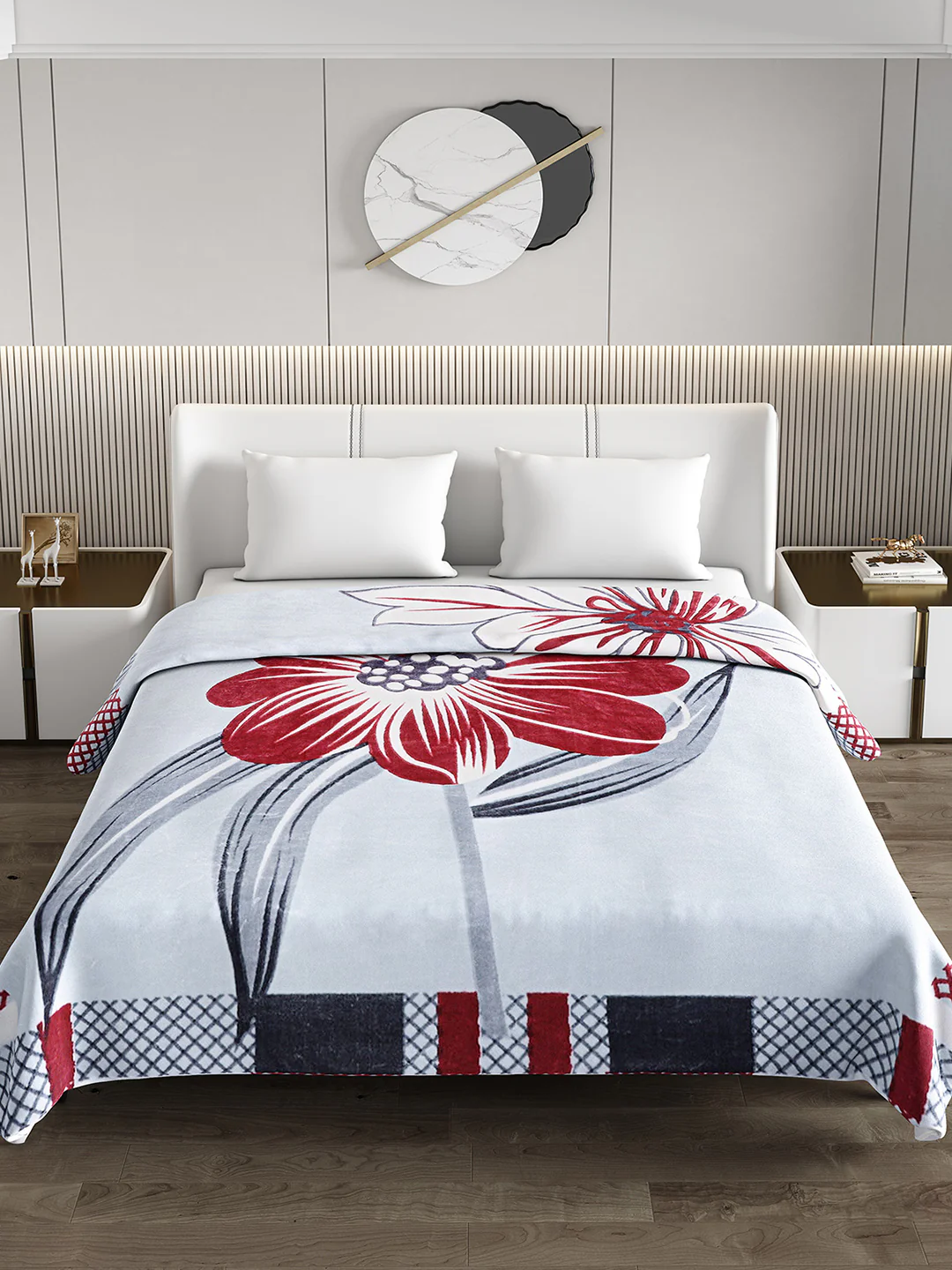 Printed Double Bed Blanket for Mild Winter -1 Ply - Image 3