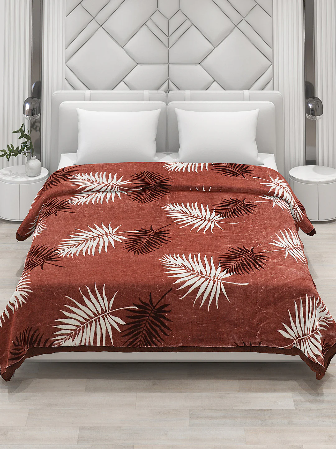 Printed Double Bed Blanket for Mild Winter -2 Ply - Image 2