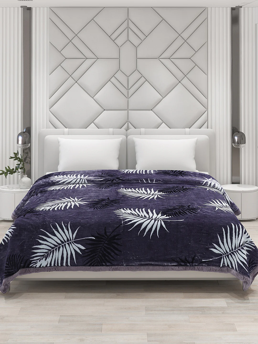 Printed Double Bed Blanket for Mild Winter -2 Ply - Image 3