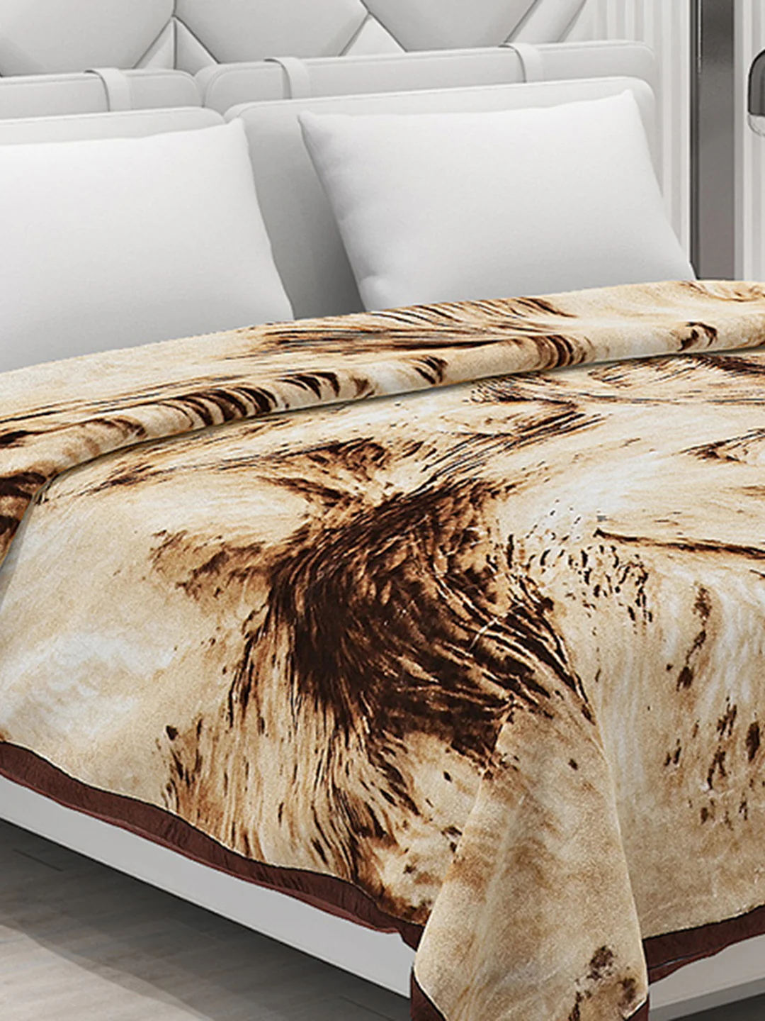 Printed Double Bed Blanket for Mild Winter -2 Ply - Image 4