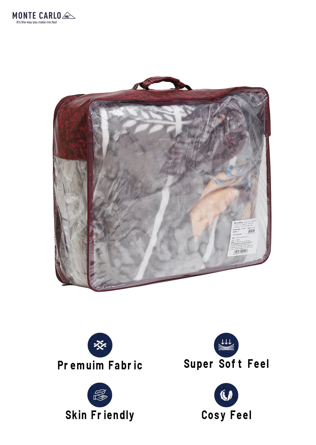 Printed Double Bed Blanket for Mild Winter -2 Ply - Image 8