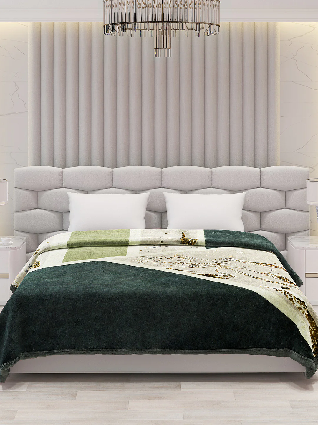 Printed Double Bed Blanket for Mild Winter -2 Ply - Image 3